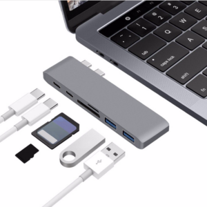HyperDrive Alternatief USB-C 6 in 1 hub Silver/Space Grey - Macbook Pro