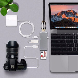 HyperDrive Alternatief USB-C 6 in 1 hub Grey - Macbook 12 inch + 13 inch Pro