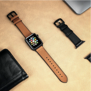 Apple Watch Leather Lederen Sportband Bruin - Apple Watch Series 0/1/2/3/4/5