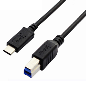 USB-C naar USB-B USB 3.0 Kabel 1 meter