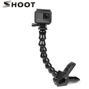 GoPro Gooseneck Statief Flexibele Camerahouder met Klem - Zwart
