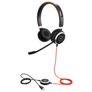 Jabra Evolve 40 UC Stereo Bedrade Office Headset - Zwart