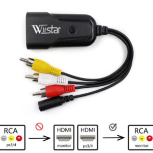 3 RCA Male naar HDMI Female 1080P Video Audio Converter Adapter