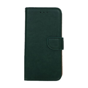 iPhone 13 Mini Luxe Book Case Zwart/Bruin/Wit/Donker Groen