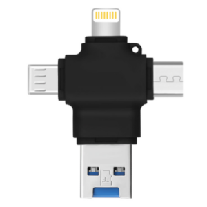 4 in 1 OTG Card Reader - USB/Micro USB/Lightning/USB-C/TF