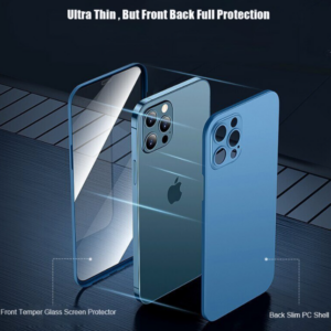 360° Ultra Thin Full Body Case iPhone 12 Pro - Zwart