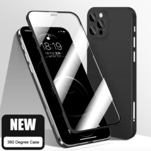 360° Ultra Thin Full Body Case iPhone 12 Pro - Zwart